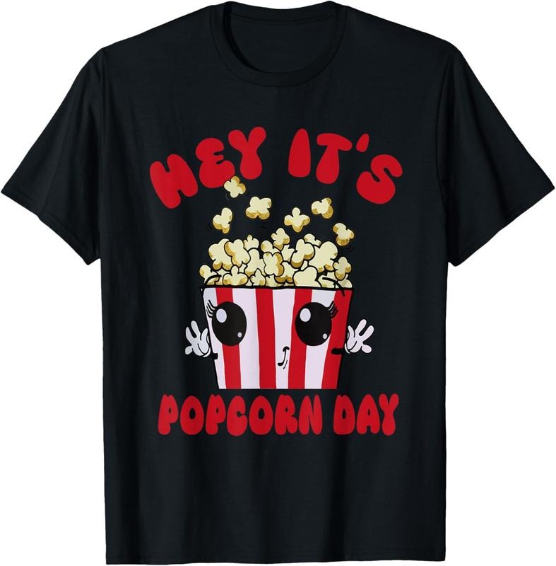 100% Cotton National Popcorn Day Hey It's Popcorn Days For Popcorn Lover T-Shirt Hoodie, Sweatshirt | DripVista.com