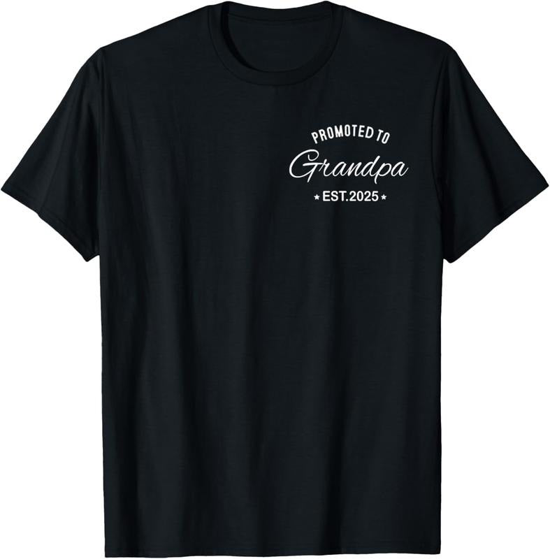 100% Cotton New Grandpa Logo Promoted to Grandpa 2025 Grandpa 2025 T-Shirt Hoodie, Sweatshirt | DripVista.com