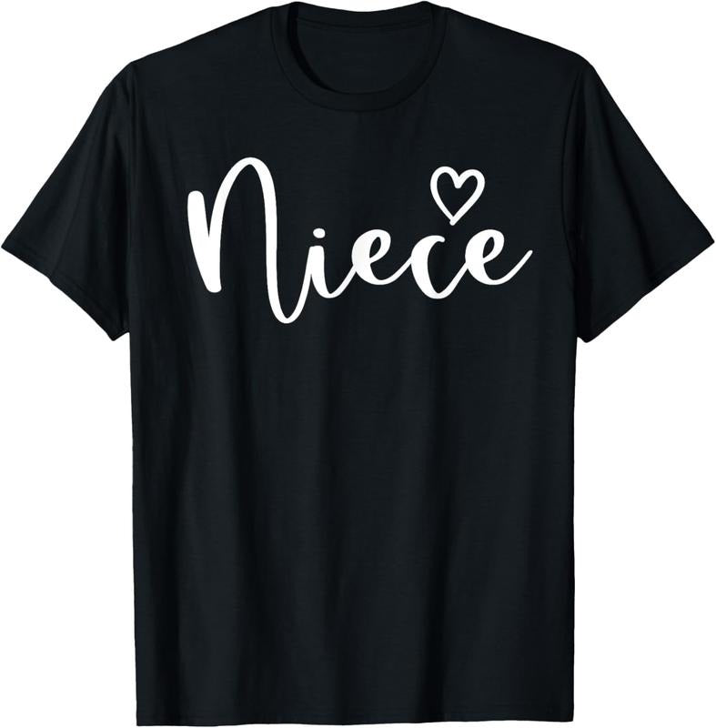 100% Cotton Niece Gifts For Women Heart Mother's Day Niece T-Shirt Hoodie, Sweatshirt | DripVista.com