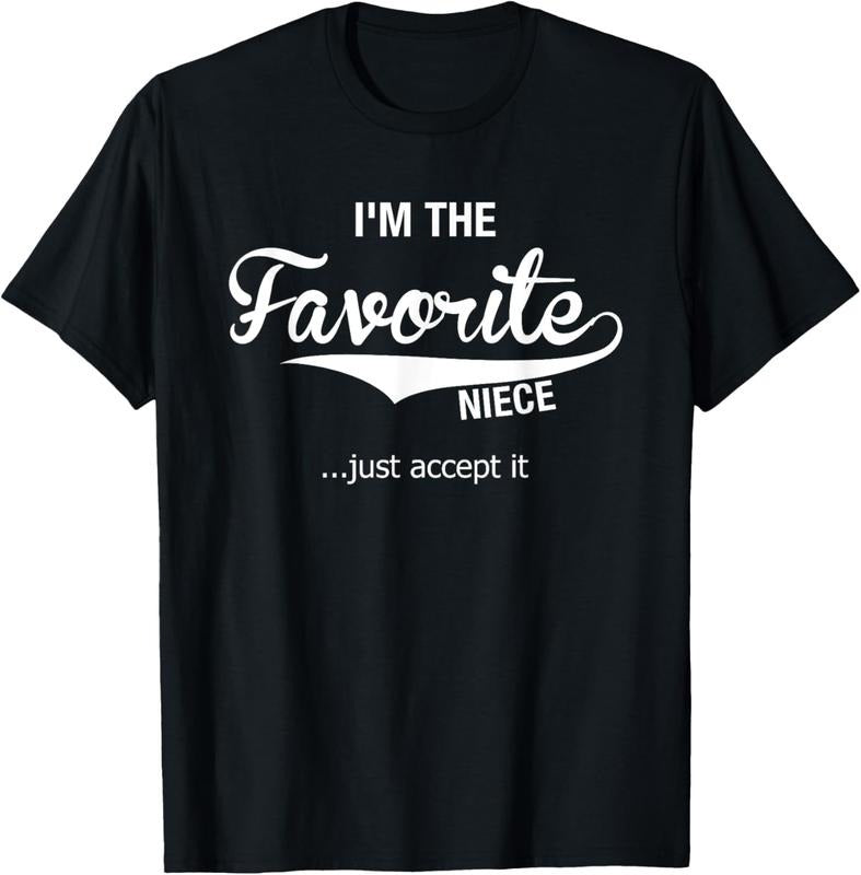 100% Cotton Niece Gifts From Aunt Uncle Women Girl Im The Favorite Niece T-Shirt Hoodie, Sweatshirt | DripVista.com