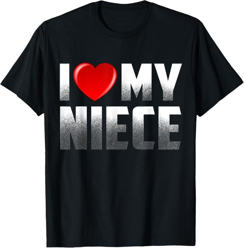 100% Cotton Niece Gifts from Sibling I Love My Niece T-Shirt Hoodie, Sweatshirt | DripVista.com
