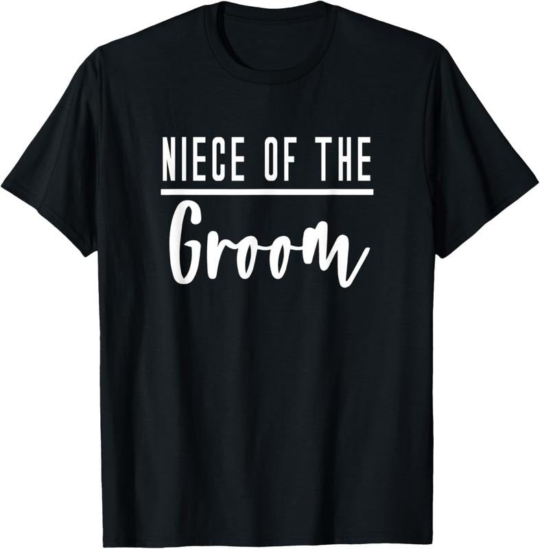 100% Cotton Niece of the Groom T-Shirt Hoodie, Sweatshirt | DripVista.com