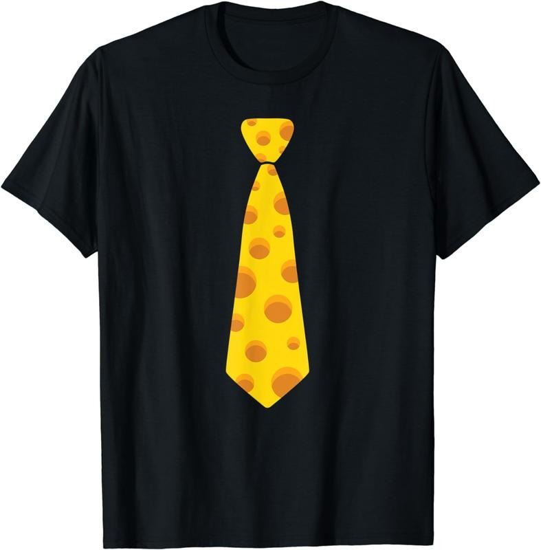 [100% Cotton]Novelty Cheese Necktie Gift for Cheese Lovers T-Shirt Hoodie, Sweatshirt | DripVista.com