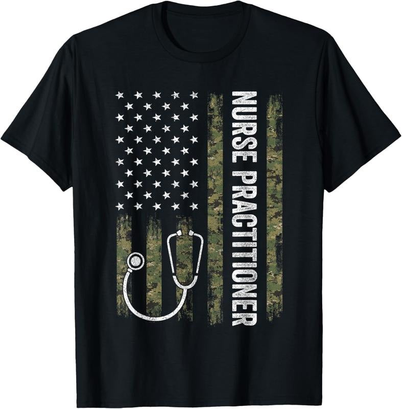 100% Cotton Nursing Shirts For Women Men, Nurse Practitioner USA Flag T-Shirt Hoodie, Sweatshirt | DripVista.com