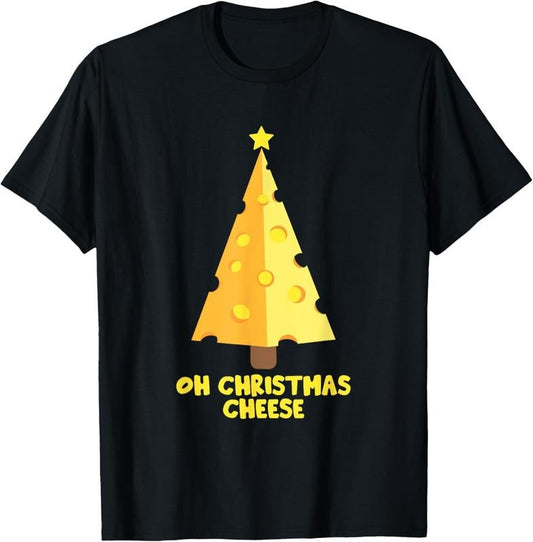 100% Cotton Oh Christmas Cheese Funny Cheese Lovers Gift T-Shirt