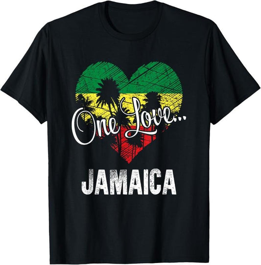 100% Cotton One Love Jamaica! Caribbean Vacation T-Shirt T-Shirt