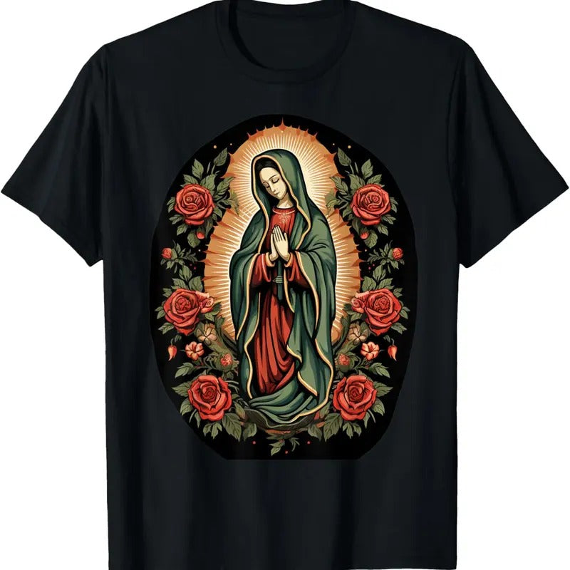 100% Cotton Our Lady of Guadalupe Sant Mary For Christians, Catholics T-Shirt Hoodie, Sweatshirt | DripVista.com