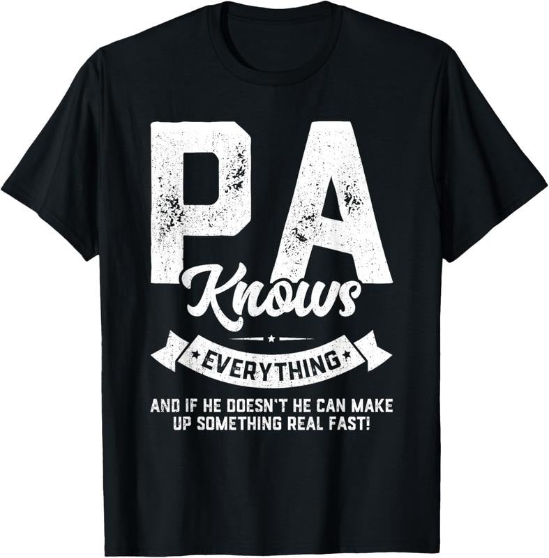 100% Cotton Pa Knows Everything Shirt 60th Gift Funny Father's Day T-Shirt Hoodie, Sweatshirt | DripVista.com