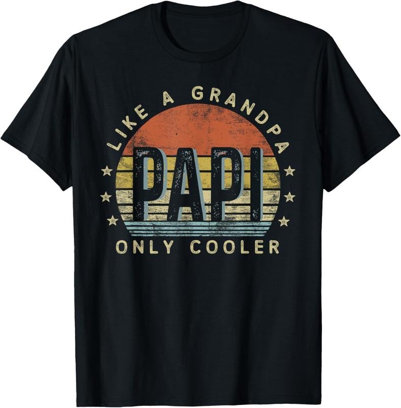 100% Cotton Papi Like a Grandpa Only Cooler Papi Gifts Vintage Style T-Shirt