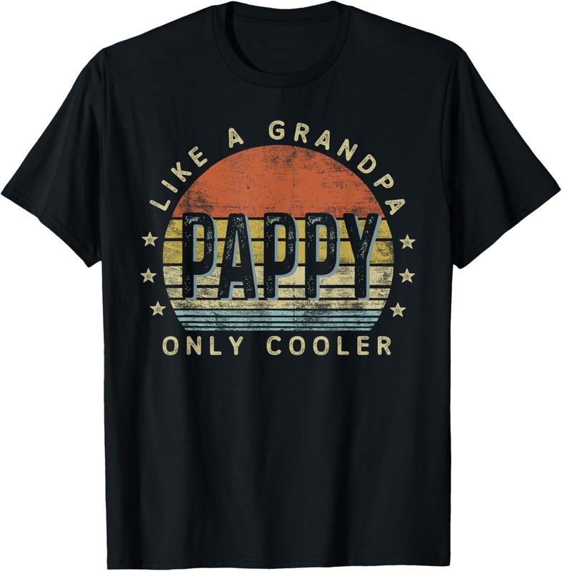 100% Cotton Pappy Like a Grandpa Only Cooler Pappy Gifts Vintage Style T-Shirt Hoodie, Sweatshirt | DripVista.com