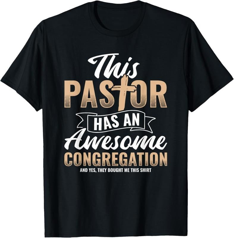 100% Cotton Pastor Has An Awesome Congregation Christian Bought Me This T-Shirt Hoodie, Sweatshirt | DripVista.com