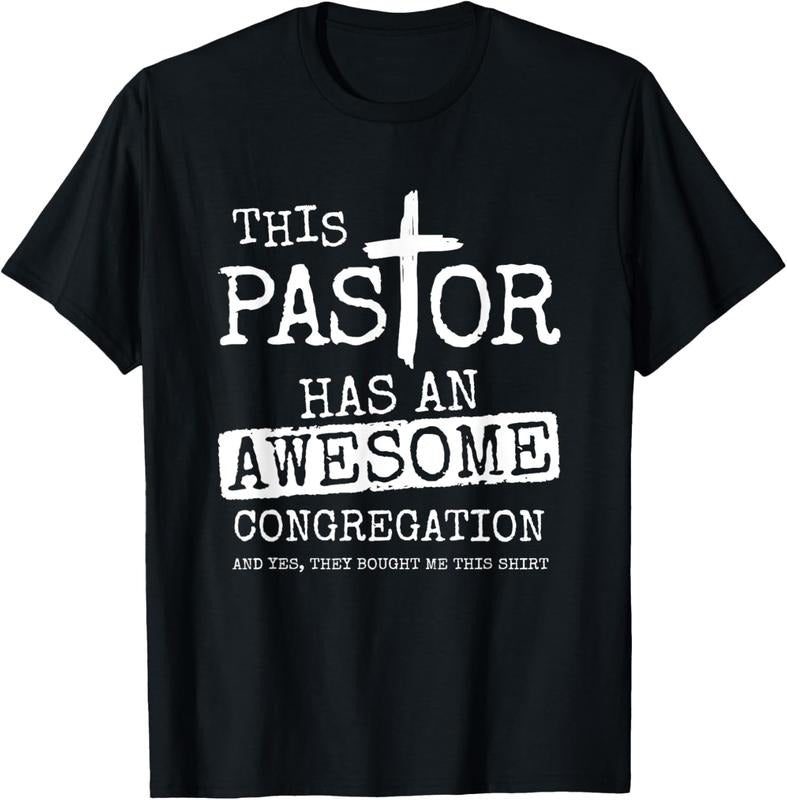 100% Cotton Pastor Has Awesome Congregation Church Christian Pastor T-Shirt Hoodie, Sweatshirt | DripVista.com
