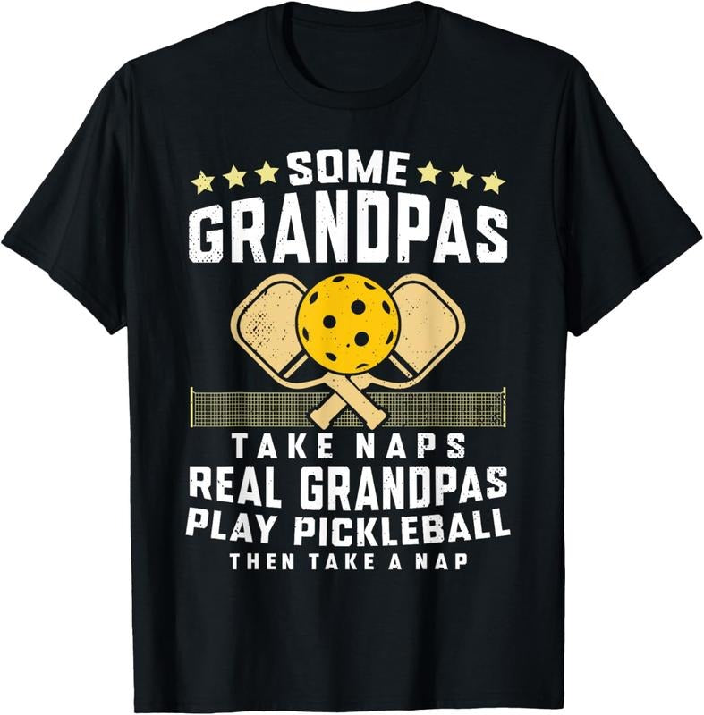 100% Cotton Pickleball Design For Men Grandpa Funny Pickleball Player T-Shirt Hoodie, Sweatshirt | DripVista.com