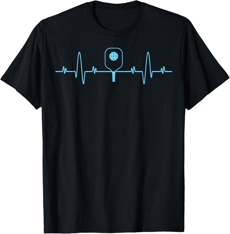 100% Cotton Pickleball Player Heartbeat Shirt - Pickleball Paddle Gifts T-Shirt Hoodie, Sweatshirt | DripVista.com
