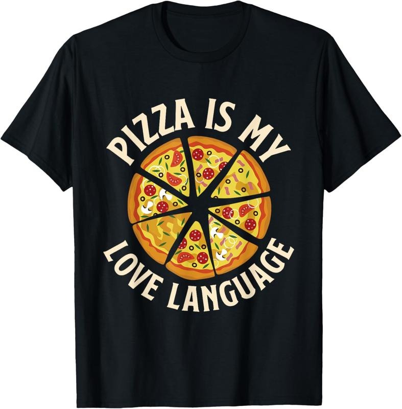 100% Cotton Pizza Is My Love Language - Food Lover Pizza Baker T-Shirt Hoodie, Sweatshirt | DripVista.com