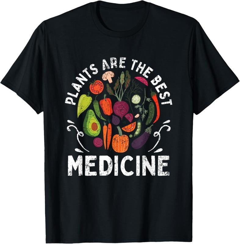 100% Cotton Plants Are The Best Medicine Vegan T-Shirt Hoodie, Sweatshirt | DripVista.com
