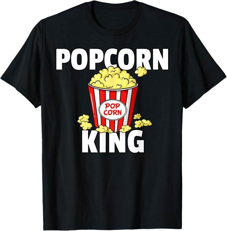 100% Cotton Popcorn King Cinema Movie Snack T-Shirt Hoodie, Sweatshirt | DripVista.com