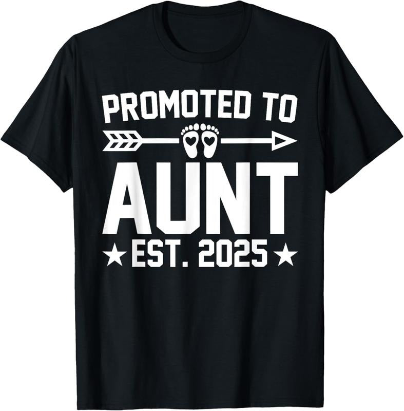 100% Cotton Promoted To Aunt Est 2025 Aunt  Announcement T-Shirt Hoodie, Sweatshirt | DripVista.com