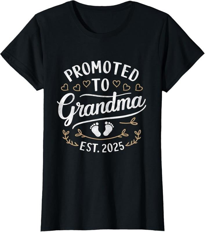 100% Cotton Promoted To Grandma Est. 2025 T-Shirt Hoodie, Sweatshirt | DripVista.com