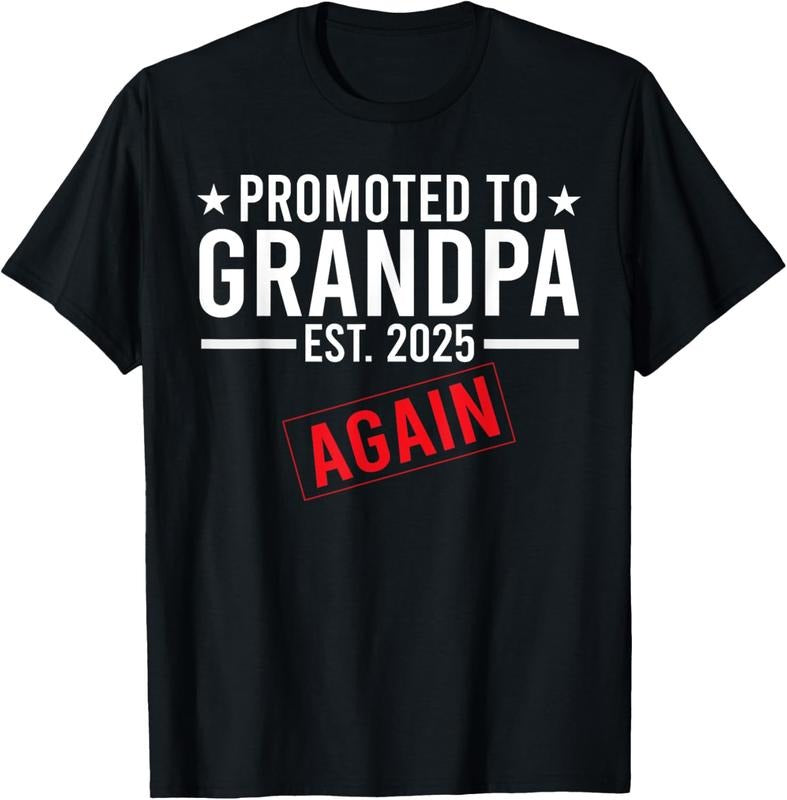 100% Cotton Promoted To Grandpa Again 2025  Announcement Sibling T-Shirt Hoodie, Sweatshirt | DripVista.com