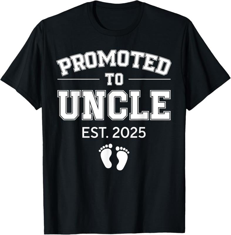 100% Cotton Promoted To Uncle Est 2025 Uncle To Be Gifts 1St Time Uncle T-Shirt Hoodie, Sweatshirt | DripVista.com