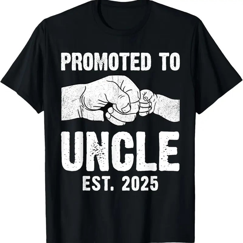 100% Cotton Promoted To Uncle Est. 2025 Pregnancy Announcement T-Shirt Hoodie, Sweatshirt | DripVista.com