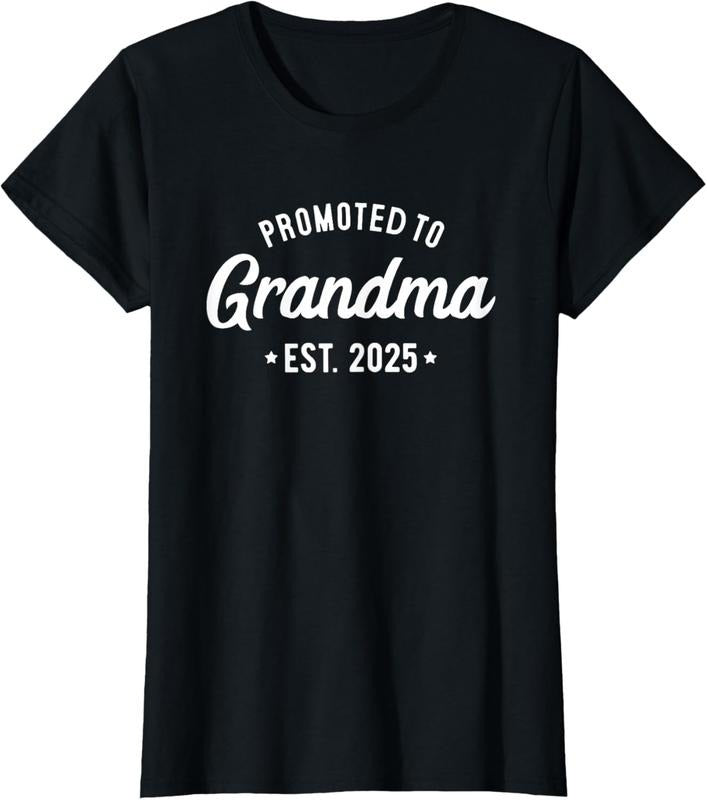 100% Cotton Promoted to Grandma 2025 Soon To Be Grandmother, New Grandma T-Shirt Hoodie, Sweatshirt | DripVista.com