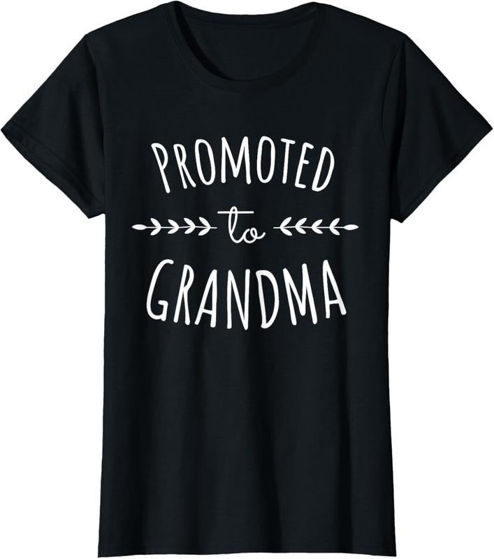 100% Cotton Promoted to Grandma Grandmother Pregnancy Announcement Women T-Shirt Hoodie, Sweatshirt | DripVista.com