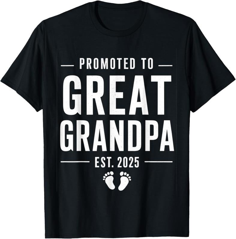 100% Cotton Promoted to Great Grandpa 2025 Soon To Be Greats Grandpa T-Shirt Hoodie, Sweatshirt | DripVista.com