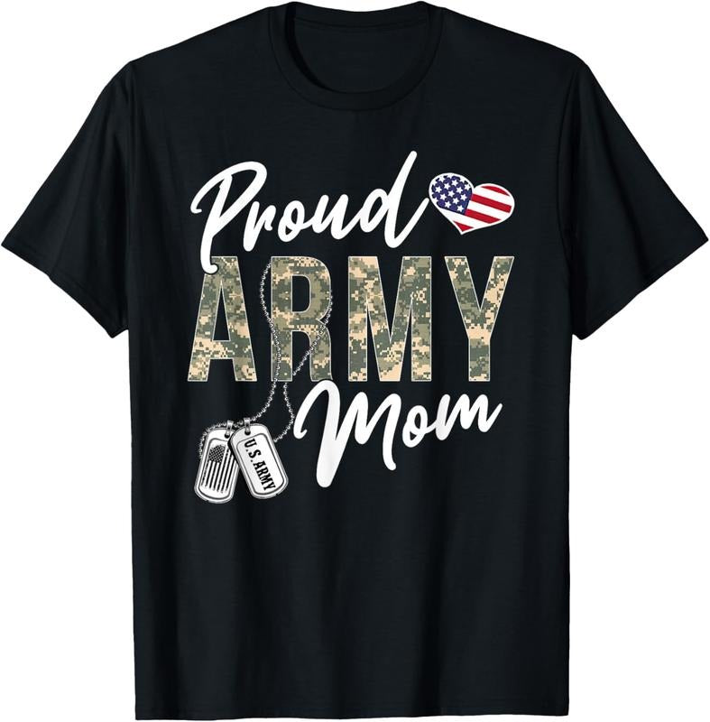 100% Cotton Proud Army Mom Army Graduation Mom US Army Mom Gifts T-Shirt Hoodie, Sweatshirt | DripVista.com