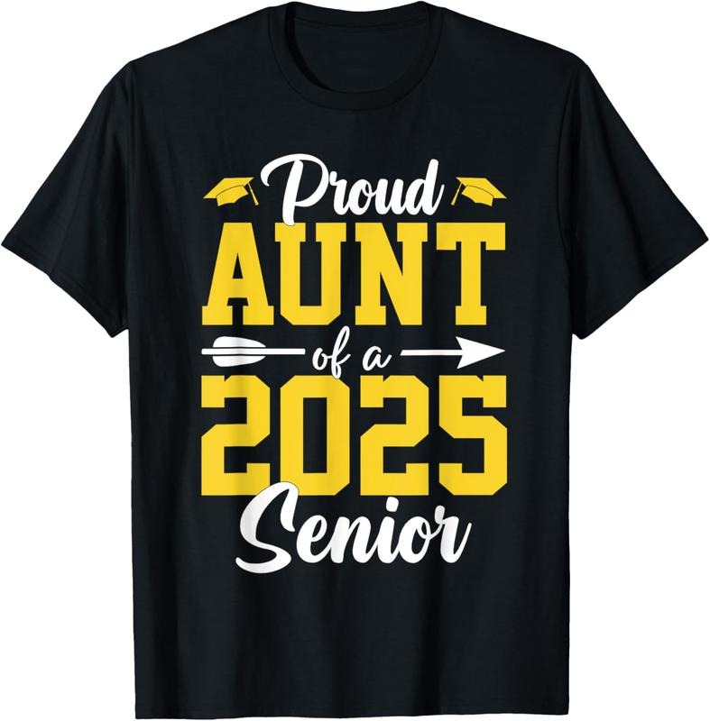 100% Cotton Proud Aunt Of A Senior 2025 Class of 2025 Senior Aunt T-Shirt Hoodie, Sweatshirt | DripVista.com
