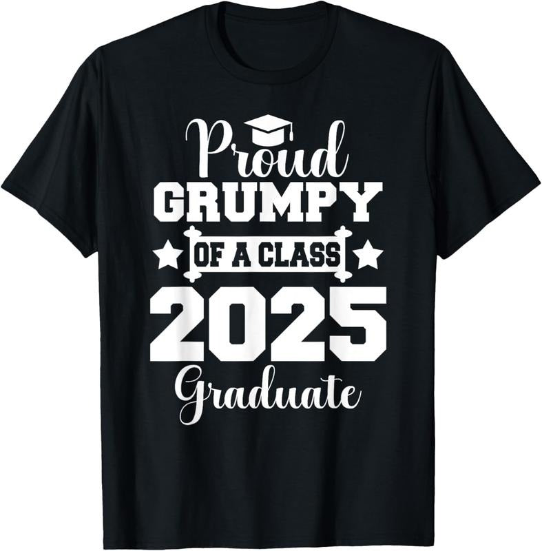 100% Cotton Proud GRUMPY of Senior Class of 2025 Graduate Matching T-Shirt