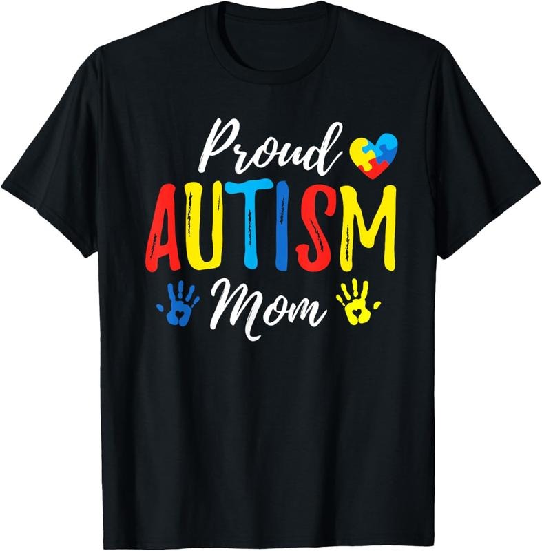 100% Cotton Proud Mom Autism Awareness Family Matching Shirt T-Shirt Hoodie, Sweatshirt | DripVista.com
