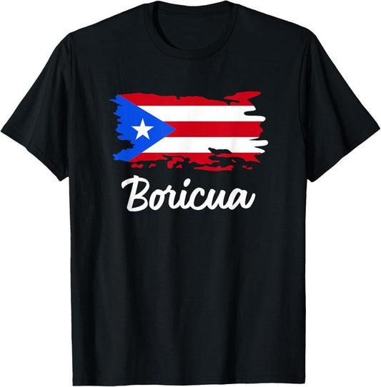 100% Cotton Puerto Rico Boricua Vintage Puerto Rican Flag T-Shirt