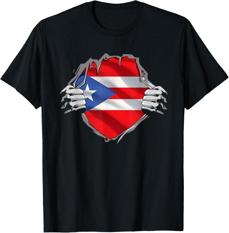 100% Cotton Puerto Rico Shirt Puerto Rican Flag Roots Heritage Boricua T-Shirt