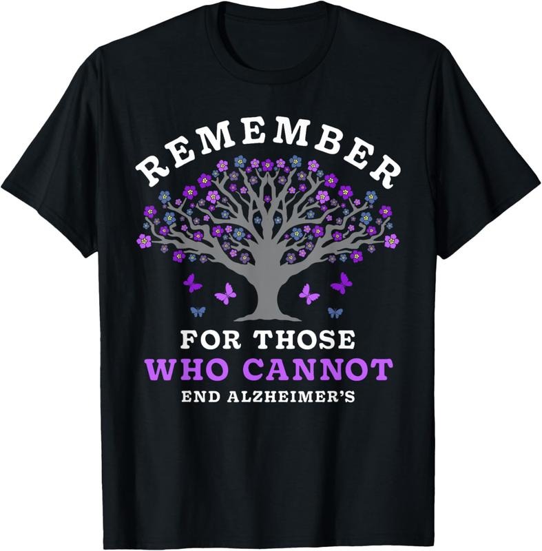 100% Cotton Remember For Those Who Cannot Alzheimer's Awareness Dementia T-Shirt Hoodie, Sweatshirt | DripVista.com