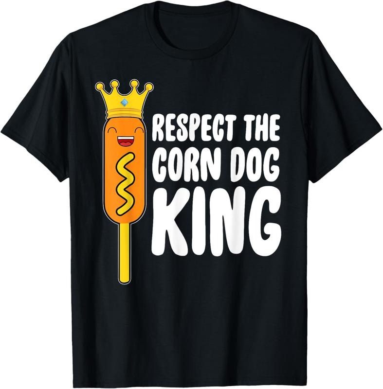 100% Cotton Respect The Corn Dog King T-Shirt Hoodie, Sweatshirt | DripVista.com