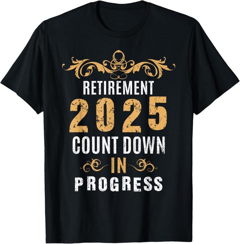 100% Cotton Retirement 2025 Countdown In Progress Funny Retire vintage T-Shirt