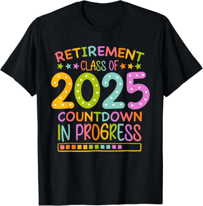 100% Cotton Retirement Class Of 2025 Teacher Countdown Loading Teacher T-Shirt Hoodie, Sweatshirt | DripVista.com