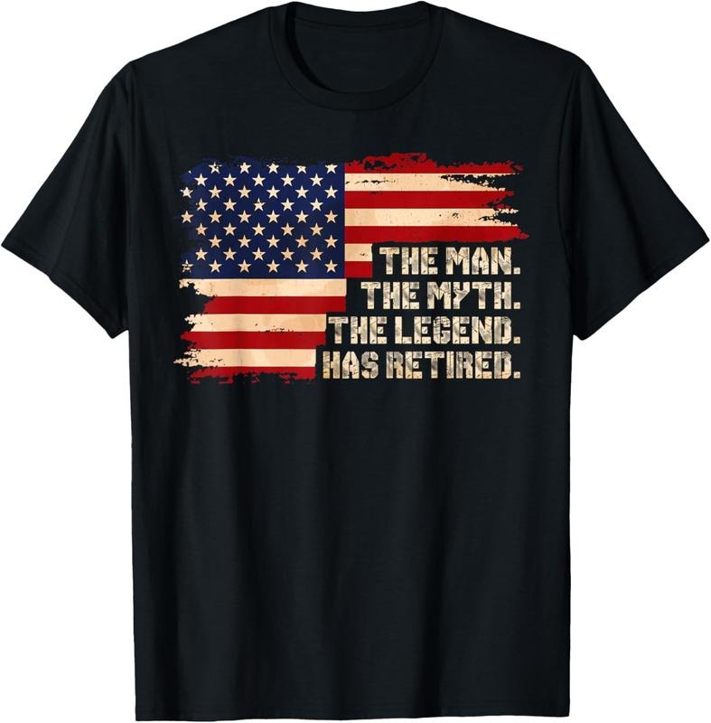100% Cotton Retirement The Legend Has Retired American Flag For Men Male T-Shirt Hoodie, Sweatshirt | DripVista.com