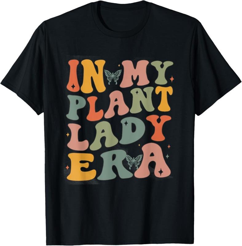 100% Cotton Retro Groovy In My Plant Lady Era Xmas Gardening Plant Mom T-Shirt Hoodie, Sweatshirt | DripVista.com