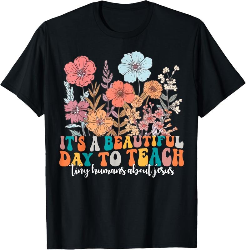 100% Cotton Retro I Teach Tiny Humans About Jesus Christian Teacher T-Shirt Hoodie, Sweatshirt | DripVista.com
