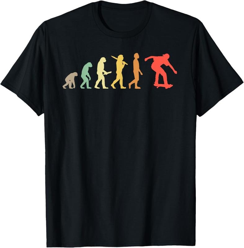 100% Cotton Retro Skating Evolution Gift For Skaters & Skateboarders T-Shirt Hoodie, Sweatshirt | DripVista.com