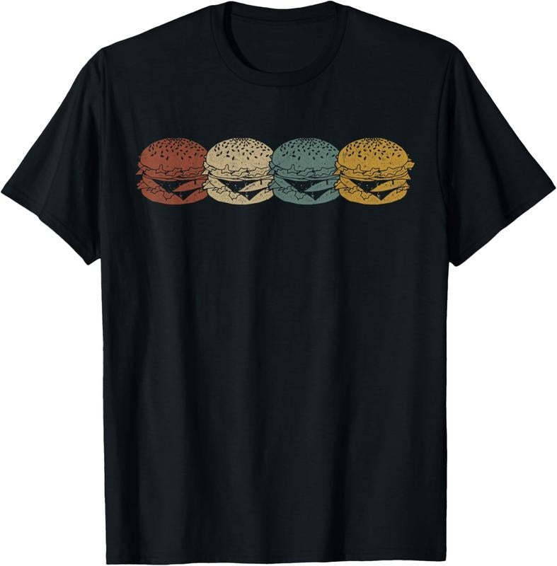 100% Cotton Retro Vintage Cheeseburger Costume Hamburger Lovers T-Shirt Hoodie, Sweatshirt | DripVista.com