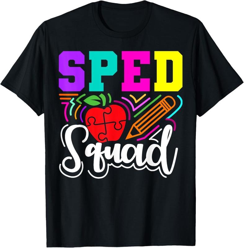 100% Cotton SPED Squad Special Education Teacher T-Shirt Hoodie, Sweatshirt | DripVista.com