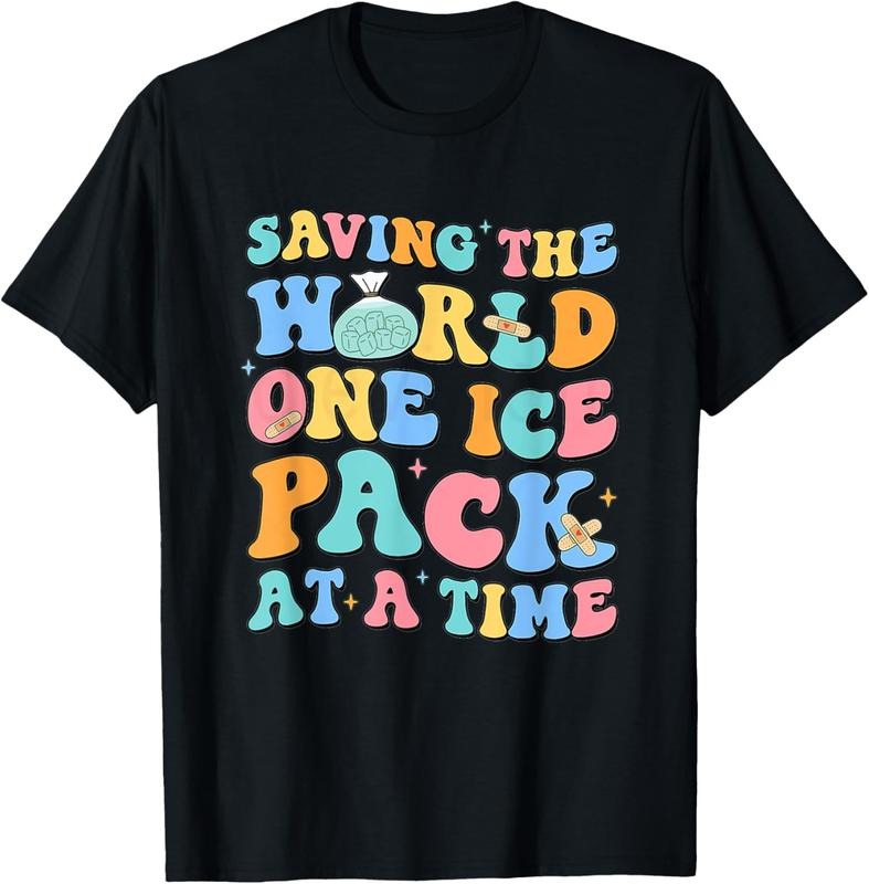 100% Cotton Saving The World One Ice Pack At Time School Nurse Week T-Shirt Hoodie, Sweatshirt | DripVista.com