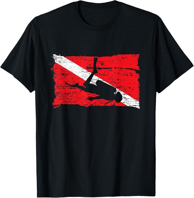 100% Cotton Scuba Diving Flag vintage Divers gift T-Shirt Hoodie, Sweatshirt | DripVista.com