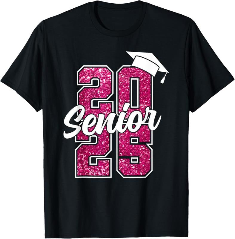 100% Cotton Senior 2025 Class Of 2025 Back To School 2025 Pink Cute T-Shirt Hoodie, Sweatshirt | DripVista.com