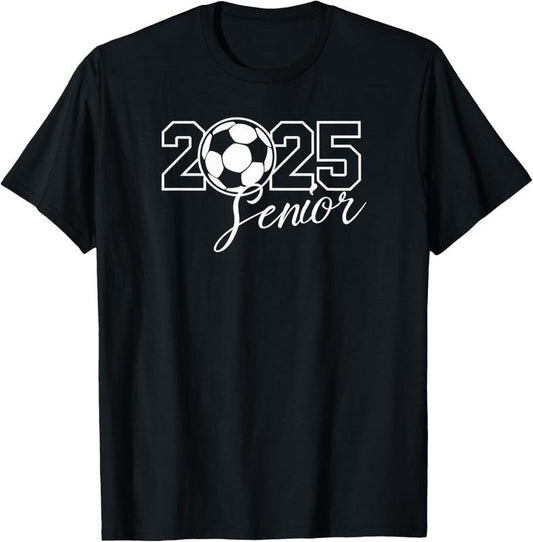 100% Cotton Senior 2025 Soccer Mom High School Graduation Outfit Proud T-Shirt