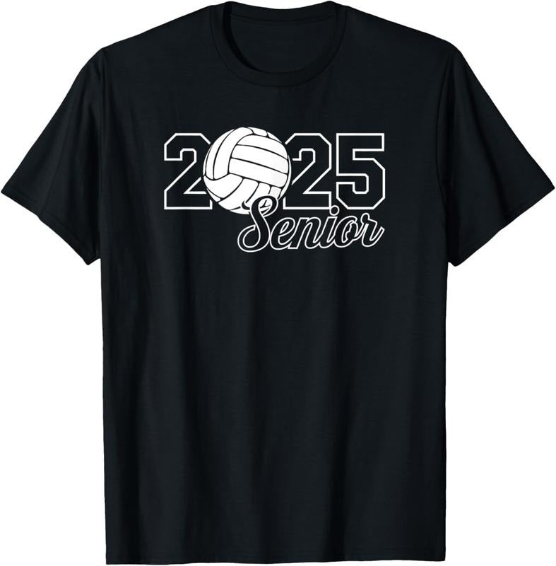100% Cotton Senior 2025 Volleyball Mom High School Graduation Outfit Pro T-Shirt Hoodie, Sweatshirt | DripVista.com